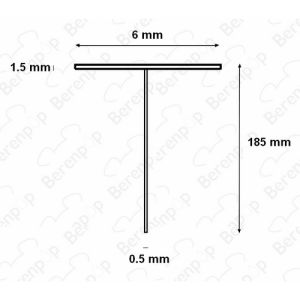 HSK E85067185 inschuifrubber voor doucheprofiel 100cm lengte - 18,5mm hoog *niet meer leverbaar*