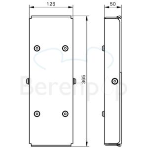 Handicare (Linido) LI2615300402 hoogte verstelplaat RVS gecoat wit
