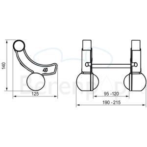 Handicare (Linido) LI2618000602 eenhandig bedienbare toiletrolhouder PMMA wit