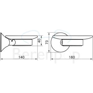 Handicare (Linido) LI2633000602 zeepbakje kunststof wit