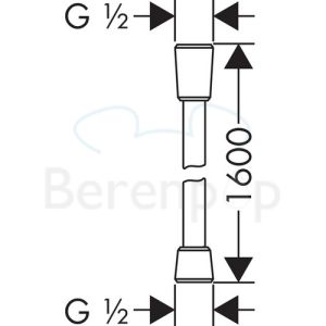 Hansgrohe Isiflex'B 28276000 doucheslang 160cm chroom