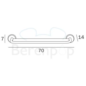 Inda Colorella A2308CCR01 planchet 70cm transparant glas/ chroom