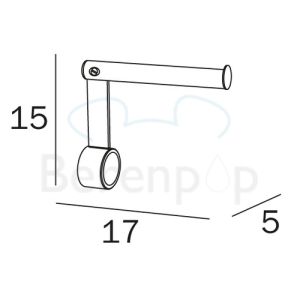 Inda Confort AH925XCR toiletrolhouder chroom (voor veiligheidssteun art. AH997A - AH997C)