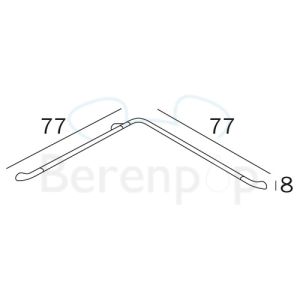 Inda Confort AH994BCR veiligheidssteun hoekmodel links chroom