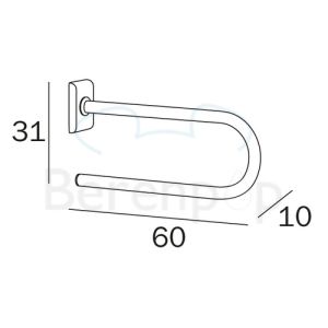 Inda Confort AH997ACR veiligheidssteun 60cm chroom