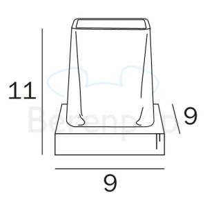 Inda Divo - Mito A2010ZCR03 bekerhouder helder transparant glas/ chroom