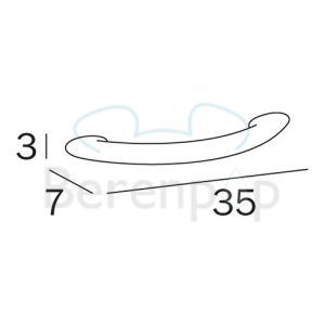 Inda Ego A13950CR handgreep 35cm chroom