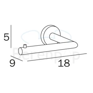 Inda Gealuna A1025ACR toiletrolhouder chroom