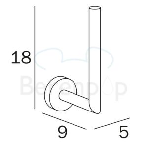 Inda Gealuna A10280CR reserverolhouder chroom
