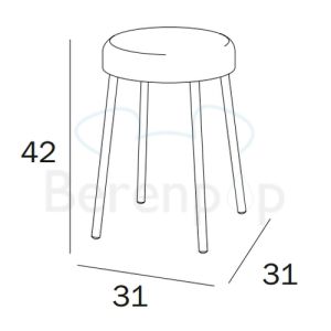Inda Hotellerie - Europe - Colorella A03750CR krukje met zitting wit