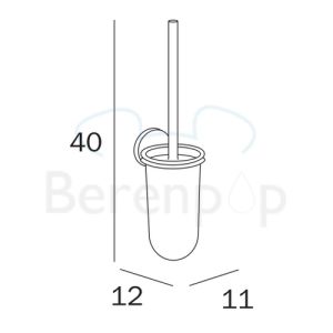 Inda Hotellerie - Colorella A04140CR toiletborstelhouder wand chroom