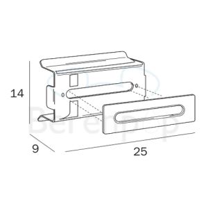 Inda Hotellerie A04250CR tissuehouder voor wastafel inbouw chroom