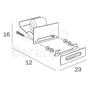 Inda Hotellerie A04270CR toiletrolhouder voor wastafel inbouw chroom