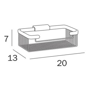 Inda Hotellerie A0451HCR zeepkorf chroom