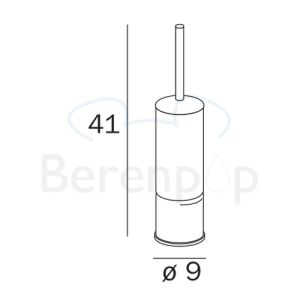 Inda Hotellerie - Europe - Colorella A3814ACR toiletborstelhouder chroom
