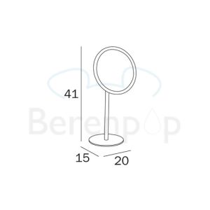 Inda Hotellerie AV058PCR scheerspiegel staand chroom