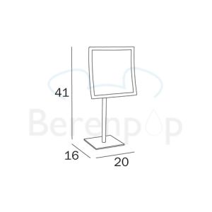 Inda Hotellerie AV058QCR scheerspiegel staand chroom