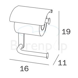Inda Hotellerie AV425BCR dubbele toiletrolhouder met deksel chroom