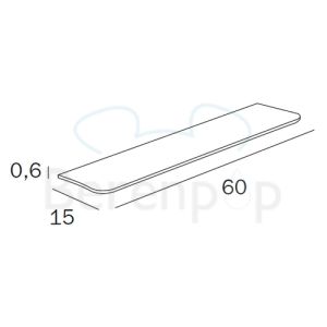Inda Hotellerie RV408A001 glasplaat transparant helder glas