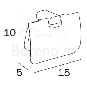 Inda Mito A20260CR toiletrolhouder met klep chroom