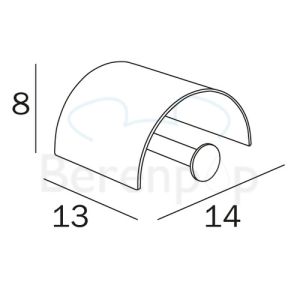 Inda One A24260CR toiletrolhouder met klep chroom