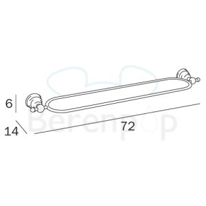 Inda Raffaella A32080BZ21 planchet 720mm gesatineerd glas/ brons