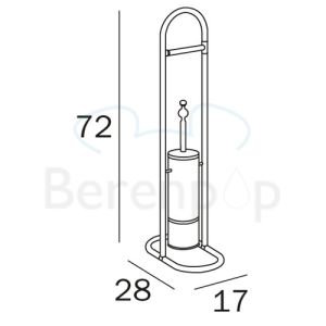 Inda Raffaella A32240CR multifunctionele toiletstandaard chroom