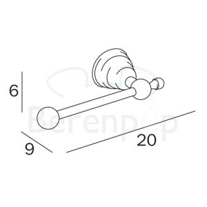 Inda Raffaella A32250CR toiletrolhouder chroom