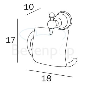 Inda Raffaella A3226ACR toiletrolhouder met klep chroom