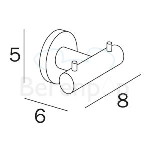Inda Touch A46210CR dubbele kledinghaak chroom
