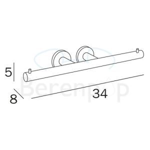 Inda Touch A46252CR dubbele toiletrolhouder chroom