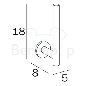 Inda Touch A46280CR reserve toiletrolhouder chroom