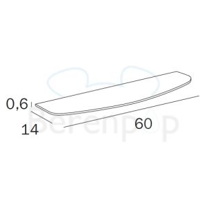 Inda Touch - Inox R14680 glasplaat gesatineerd glas