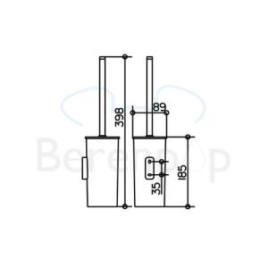 Keuco Moll 12764010101 toiletborstelgarnituur chroom/ antraciet