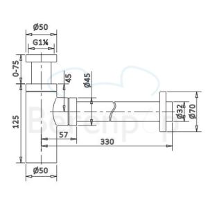 San4U 2053290 designsifon nikkel RVS look