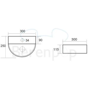 San4U 2504035 One Pack Moon fonteinset wit keramiek/ chroom
