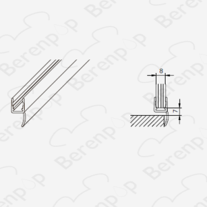 San4U Sealday SD077 lippendichtingsprofiel, 200cm, 8mm *niet meer leverbaar*