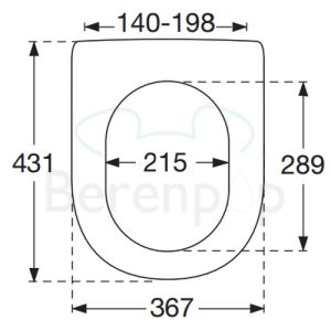 Villeroy en Boch Sentique 98M8Q101 toiletzitting met deksel wit *niet meer leverbaar*
