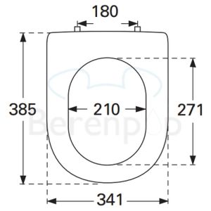 Villeroy en Boch Subway 2.0 Compact 9M69S101 toiletzitting met deksel wit
