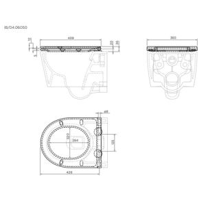 Clou InBe IB0406050 toiletzitting met deksel wit