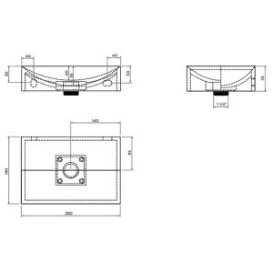 Clou Vale CL0303160 fontein 28x19cm glanzend wit keramiek