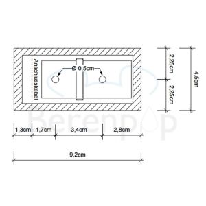 Decor Walther 0319650 OMEGA 2 wandlamp 30/50x5cm mat wit