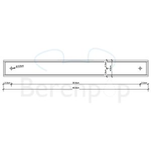 Decor Walther 0330100 BOOK 40 LED wandlamp dimbaar 40x11,5cm chroom