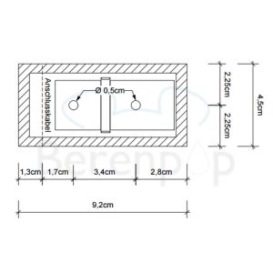Decor Walther 0402220 OMEGA 1 spiegellamp 30/50x5cm goud