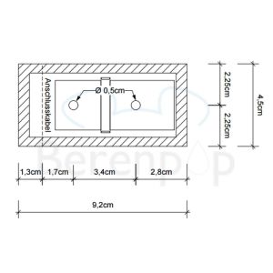 Decor Walther 0402282 OMEGA 1 spiegellamp 30/50x5cm mat goud