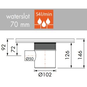 Easy Drain Multi EDMSI-1 sifon zijuitloop hoog uitgang 50mm