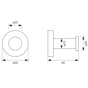 Brauer 5-NG-152 accessoire set 3-in-1 rvs geborsteld pvd