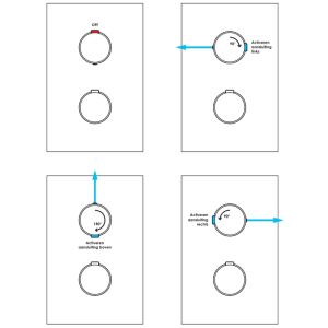 Brauer Carving 5-CE-128 thermostatische inbouw regendouche 3-weg omstelling SET 32 chroom