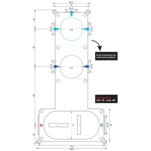 Brauer Carving 5-S-117 thermostatische inbouw regendouche SET 21 mat zwart