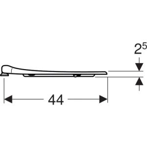 Geberit 300 Comfort 501389011 toiletzitting zonder deksel wit